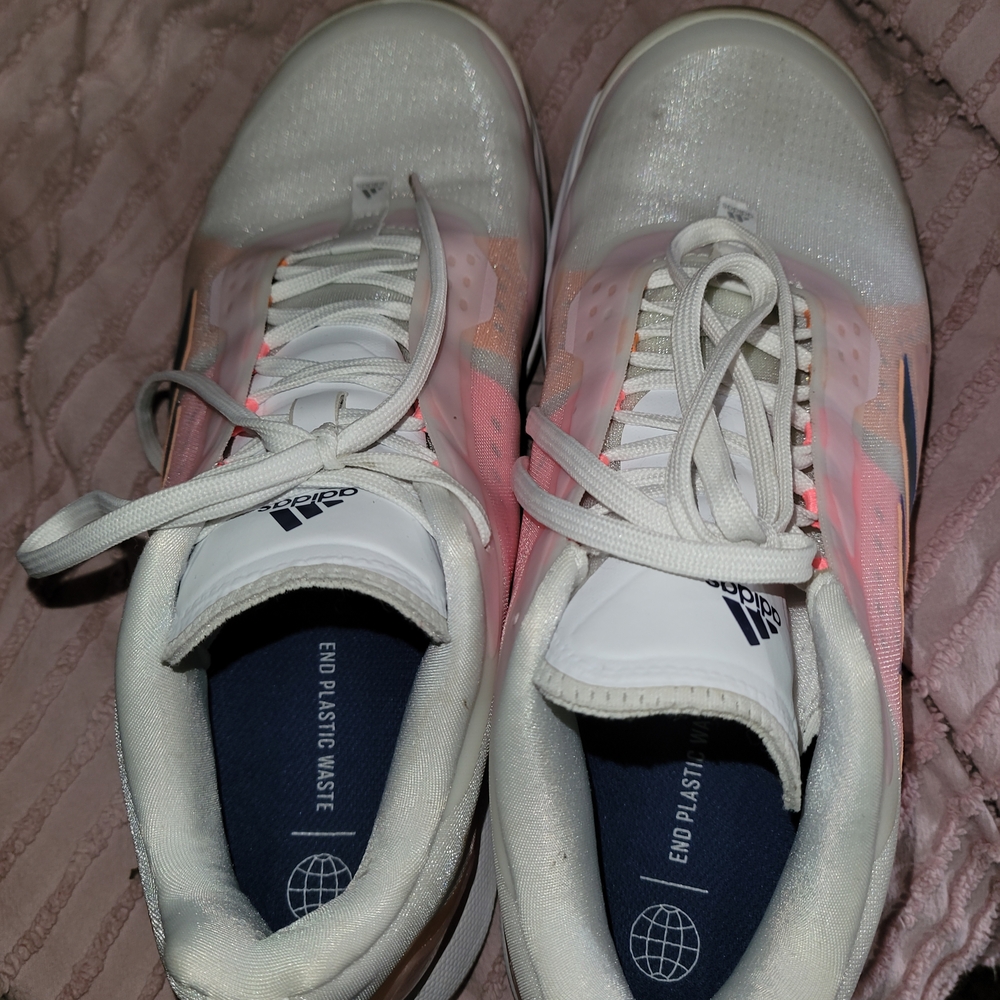 Adidas Women's White and Pink Shoes